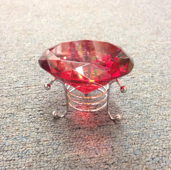 Red Gem Glass diamond shape Crystal Wedding Favor MH-9419