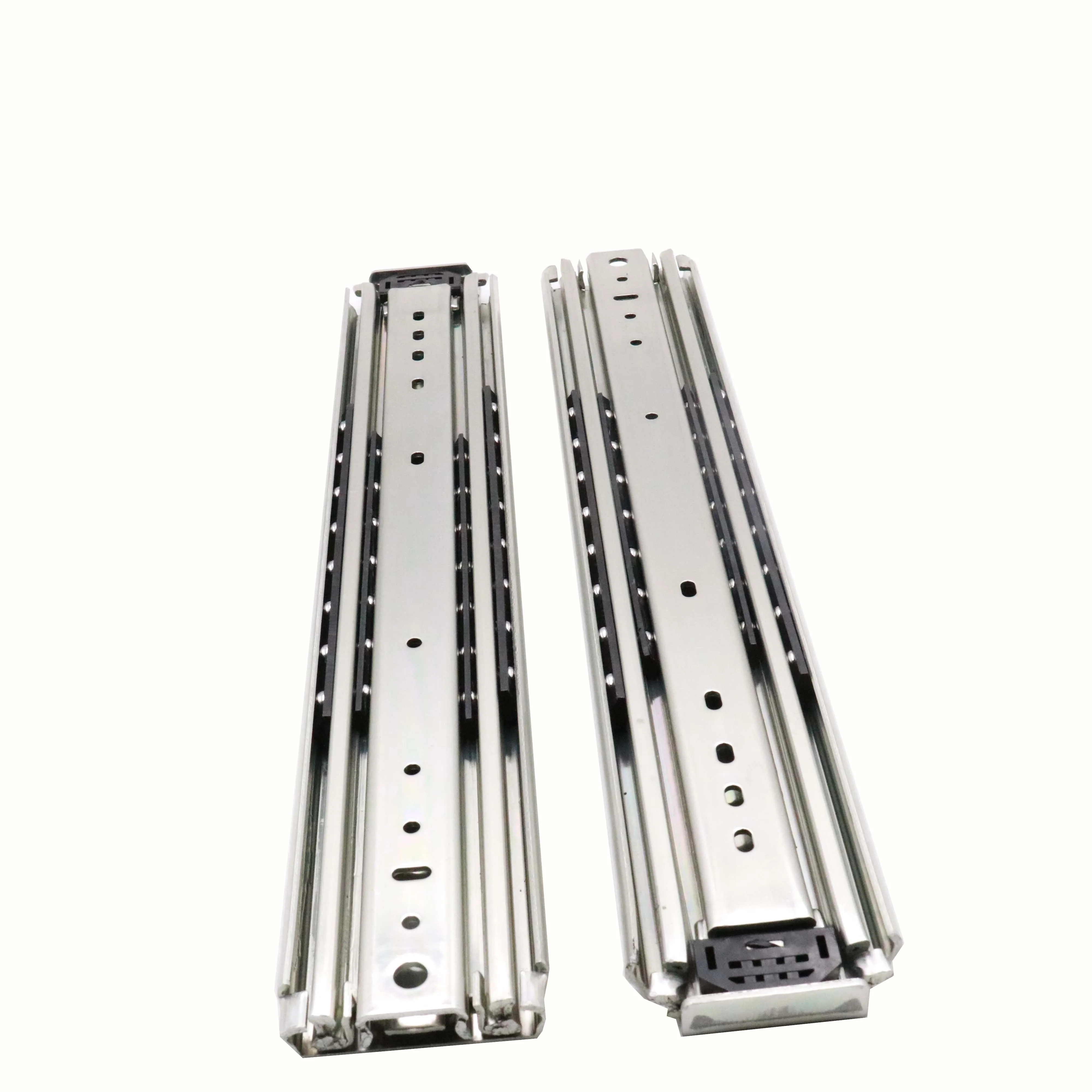 New Design Less Noise Ball Bearing Full Extension Soft Close Rails 100 Lb Load Capacity White Full Extension Drawer Slides