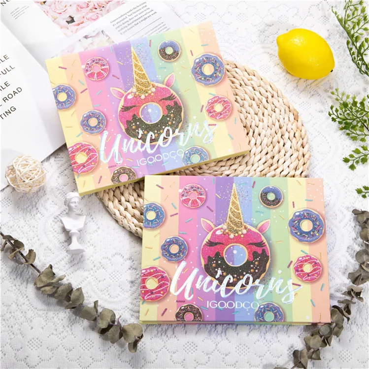 New Design Cute Cartoon Donut Macaron Eyeshadow 48 Colors Makeup High Pigmented Eyeshadow Palette