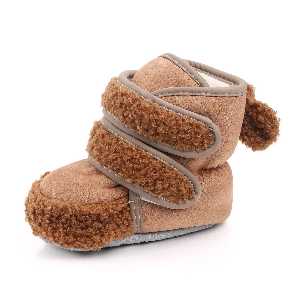 Hook&loop warm baby toddler winter boots for boys and girls