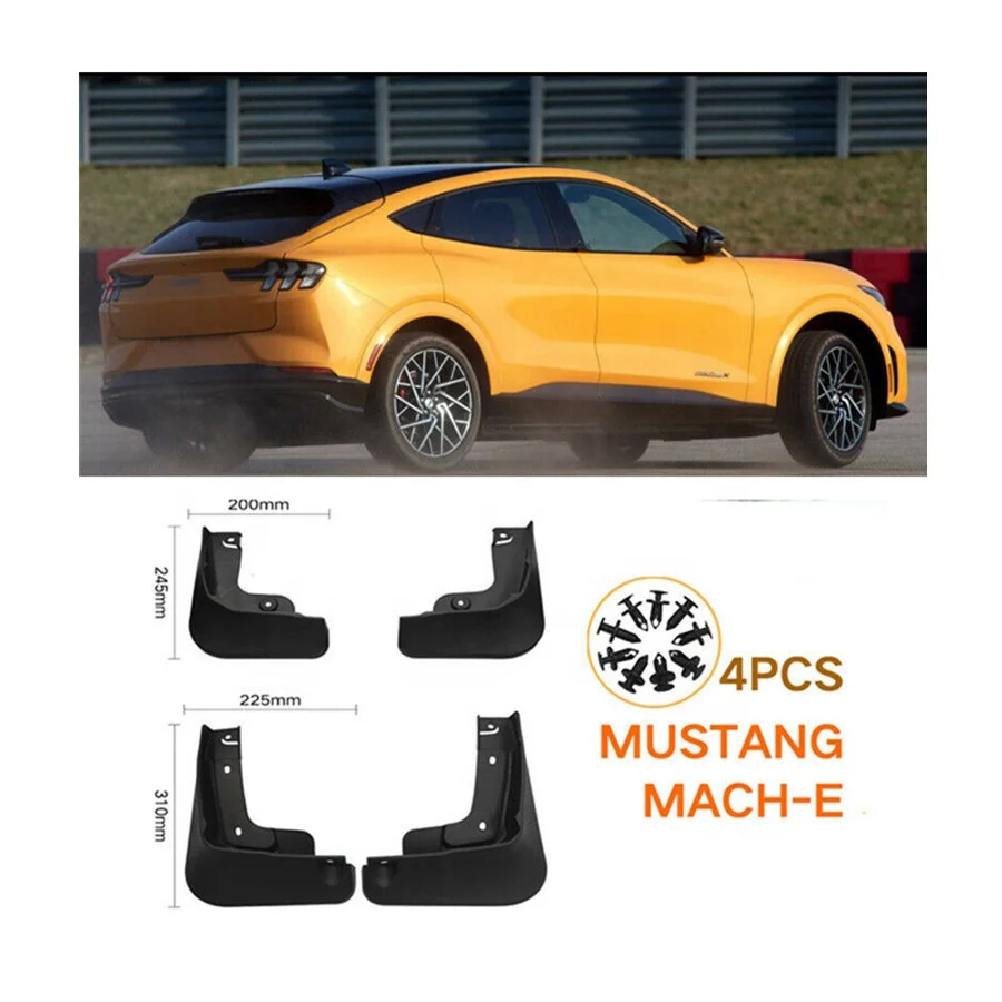 For Ford Mustang Mach-E 2021 2022 Black Front Rear Left Right Mud Flap Splash Guard