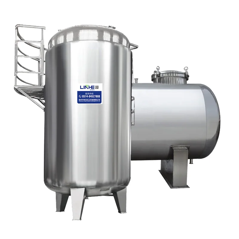 Wide versatility sanitary honey syrup beverage storing tanks for volume production line