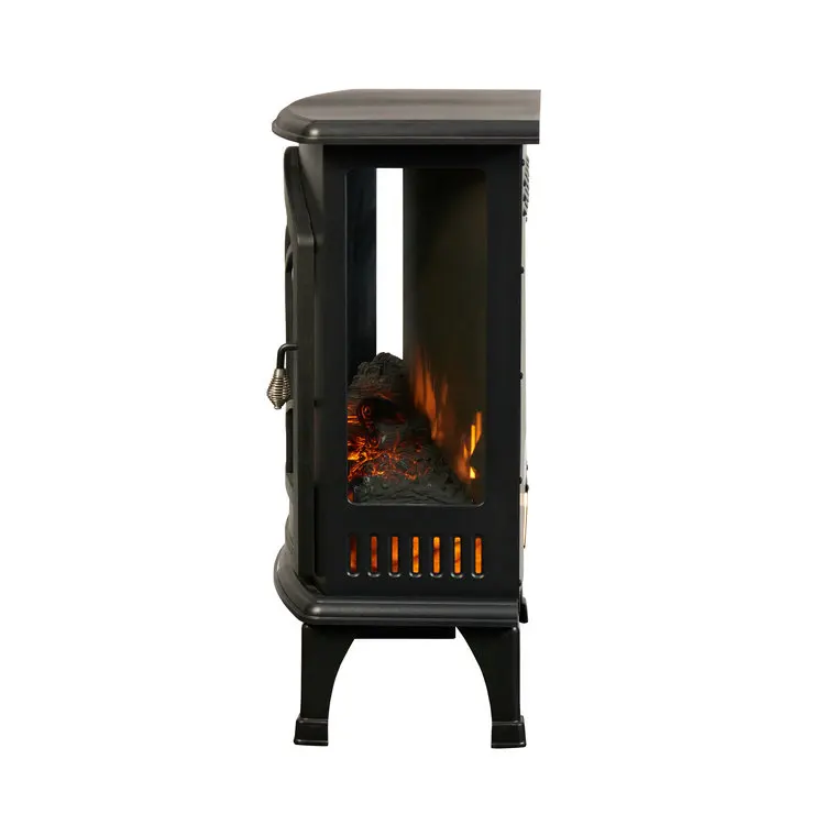 3-sided glass fireplace independent portable heating electric fireplace