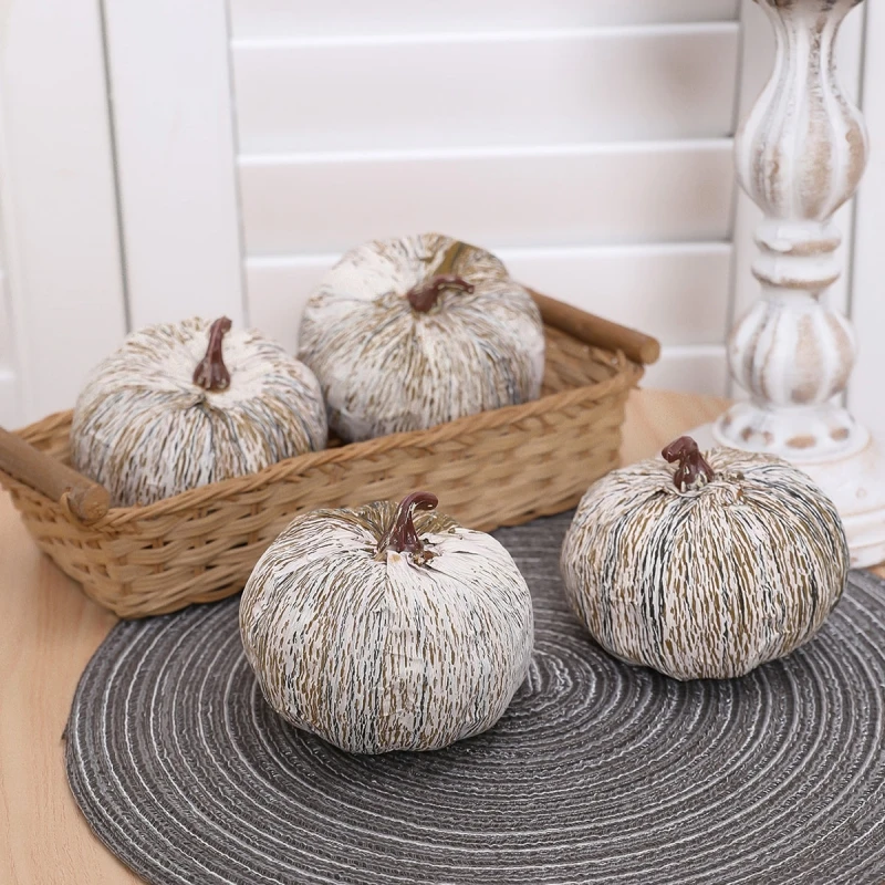 Artificial Large Pumpkin Harvest Farmhouse Foam Pumpkin for Halloween Thanksgiving Decorations
