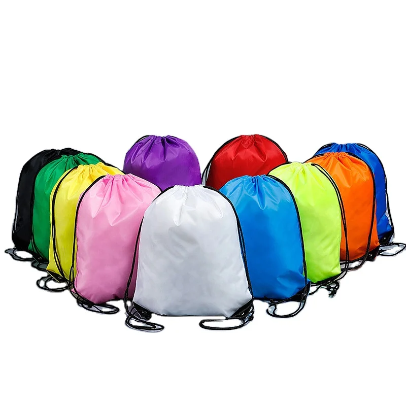 Multi Color Promotional Bag Drawstring Bag Polyester Drawstring Backpacks