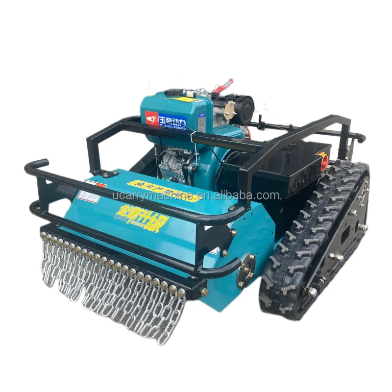 High Efficient Flail Grass Mower 600/800mm Diesel Remote Control Robot Cutting Grass Machine Lawn Mower Mower For Sale