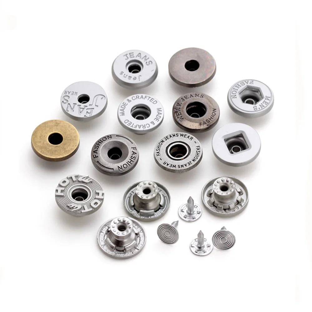 Customized Design Classic Embossed Shank Button High Quality Zinc Alloy Round Sustainabl Buttons