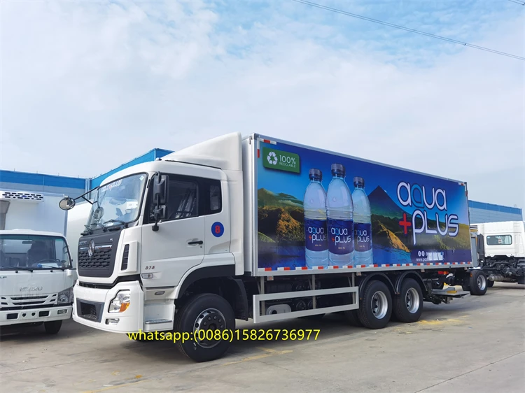 6x4 Dongfeng 25 tons refrigerated van truck Dongfeng heavy duty 30 tons van truck sale