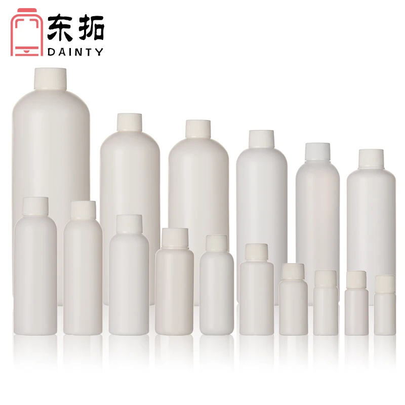 Factory Sell HDPE Plastics Bottle Screw Cap 30ml 50ml Plastic Bottle Wholesale Custom Empty Round Shoulder Bottle