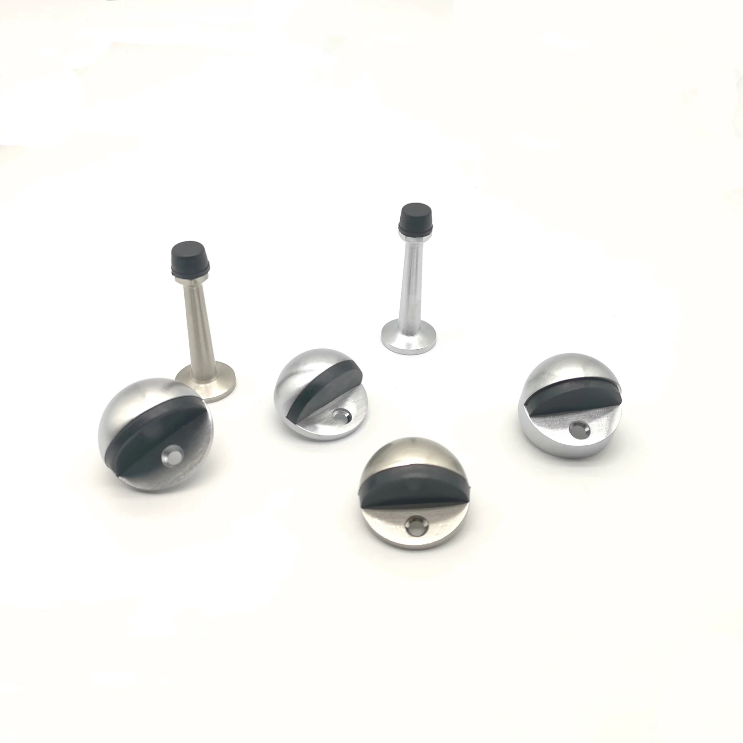 Zinc Alloy Magnetic Door Stopper Rubber Hemisphere Floor Mounted Door Stopper