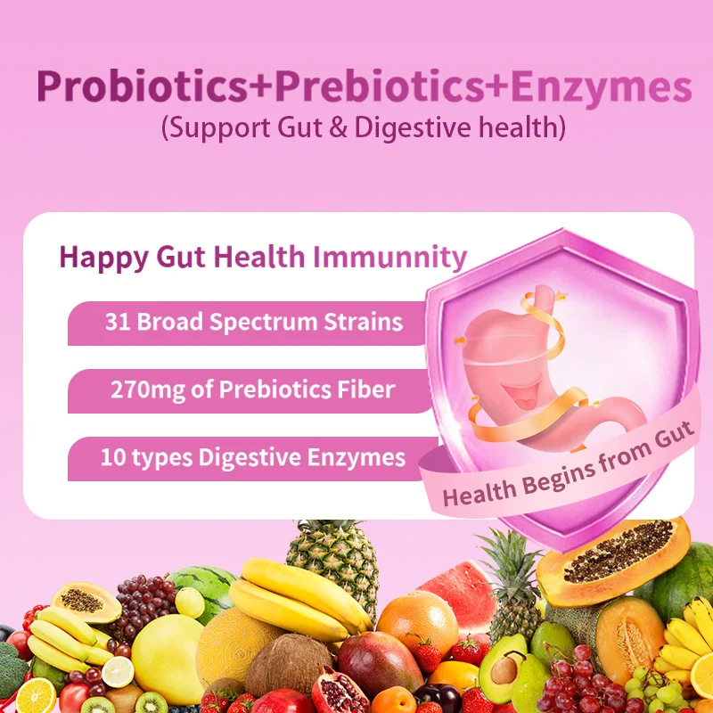 Vaginal Probiotics Gummy Candy Help Women Feminine Health Support Digestive Immunity Balanced Vagina Flora Probiotic Gummies
