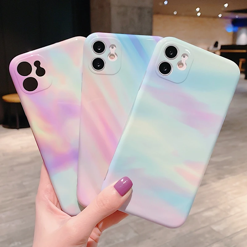 Fashion Marble Phone Case For iPhone 11 12 13 Pro Max XS X XR 7 8 Plus SE 2020 mini Shockproof Soft Silicone Luxury Cases Cover
