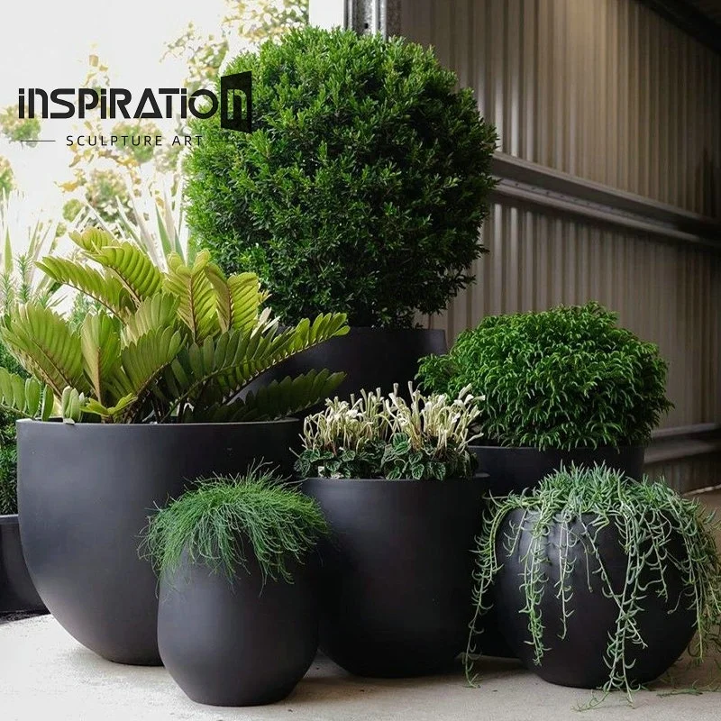 Цветочные горшки в скандинавском стиле комнатные виде ананаса для растений из стекловолокна высокие комнатных