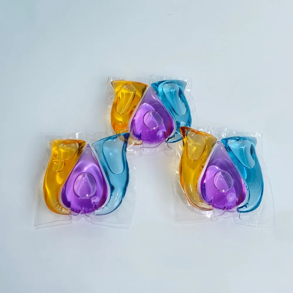 3-in-1 Eco-Friendly Disposable Laundry Pods 3-Chamber Gel Pods for Apparel Convenient 3-in-1 Laundey Solution