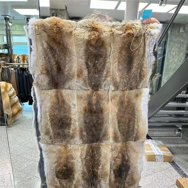 wholesale Rex Rabbit Fur throw Chinchilla Plates