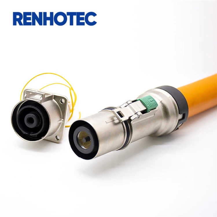 Metal 500A 1 Pin Plug Socket HVIL 5kv High Voltage Connector 5000V Shv