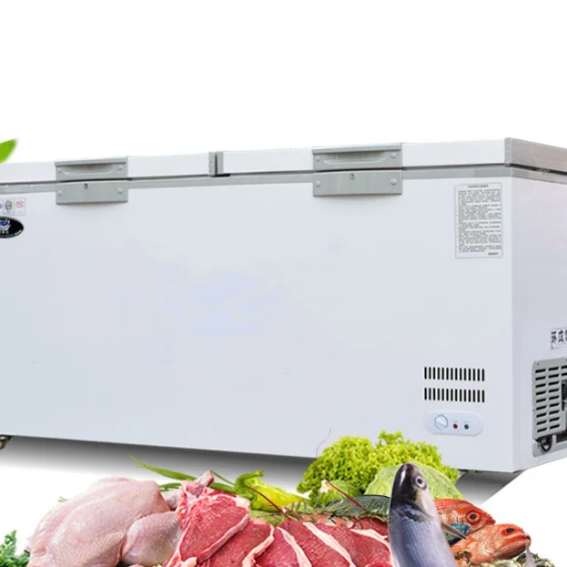 JINBEST Commercial Top Chest Freezer Horizontal Deep Freezer with Removable Basket