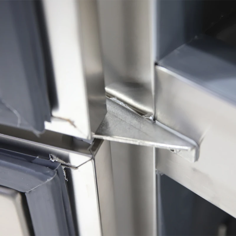 Commercial Four Door Refrigerator Stainless Steel Kitchen Refrigerator Double Temperature Freezer Vertical