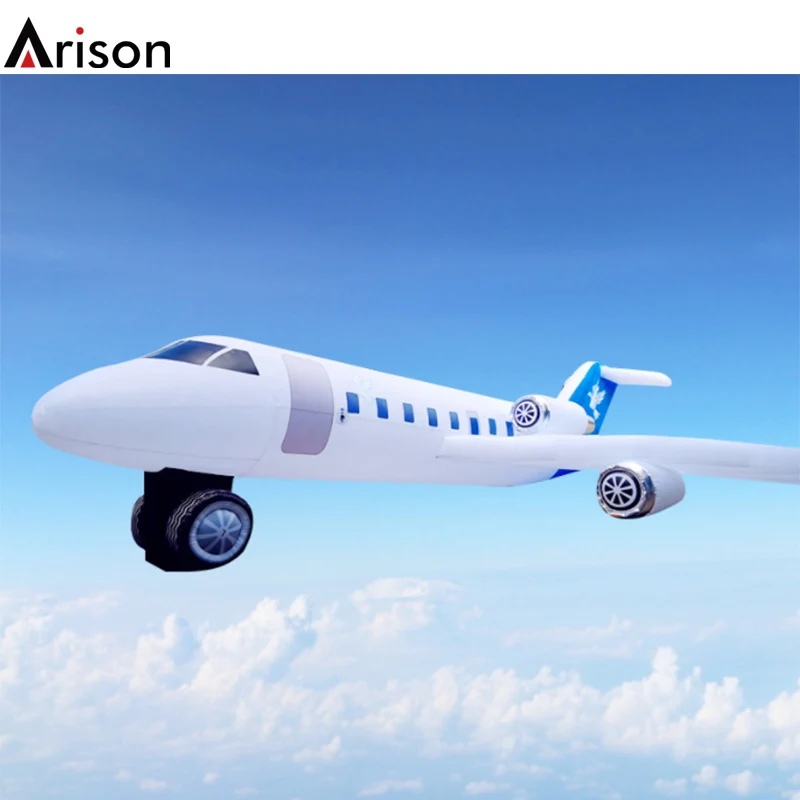 Huge giant inflatable plane for OEM custom decoy aircraft inflatable jet model toy cheap durable