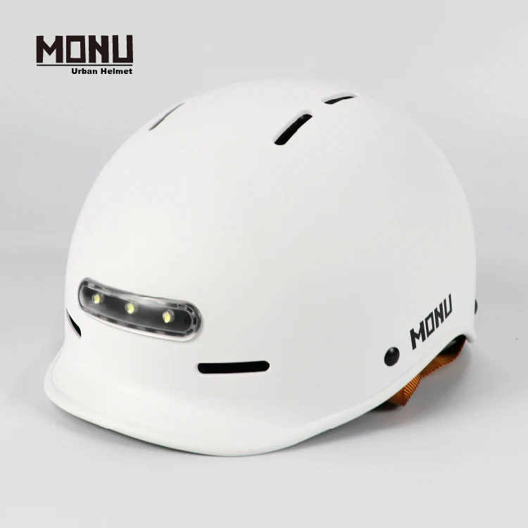Rechargeable LED Rear Warning Light Urban Electric Scooter Bicycle Bike Helmet for City night Commuters safety