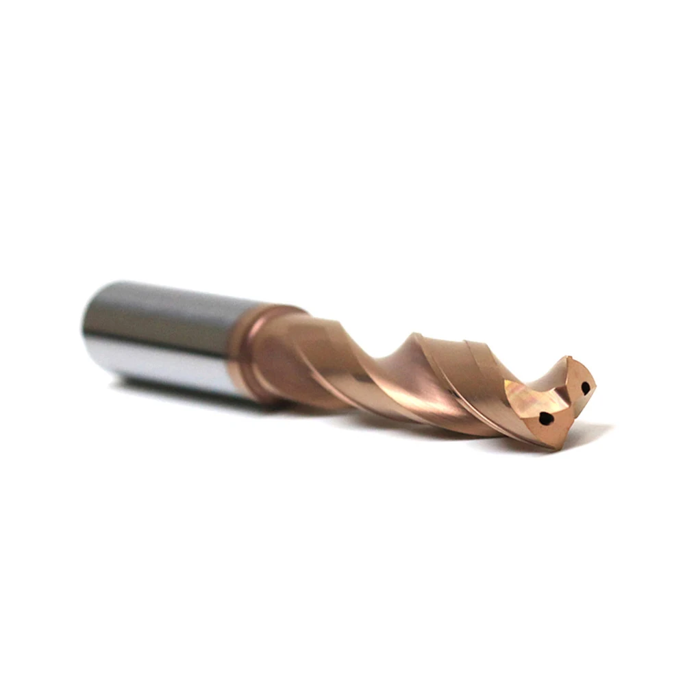 WXSOON Precision 3 Flutes Internal Coolant 3D Tungsten Carbide Drill Bits For Hardened Steel CNC Machining Center
