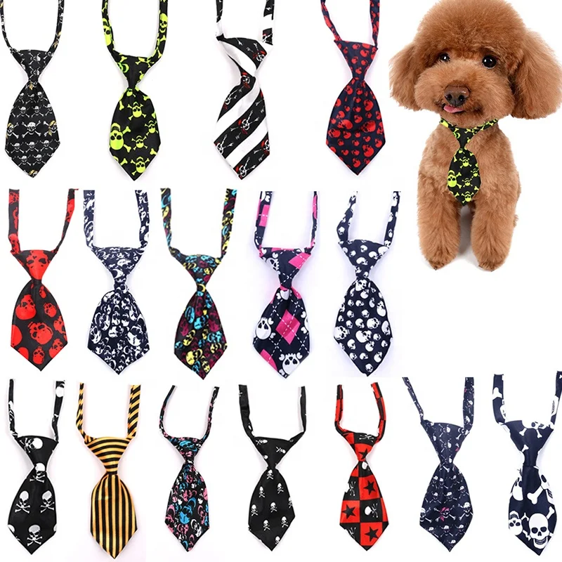 New Arrival Adjustable Cat & Dog Necklace Fashion Holiday Skull Head Print Bandana in Cute Cartoon Style for Halloween