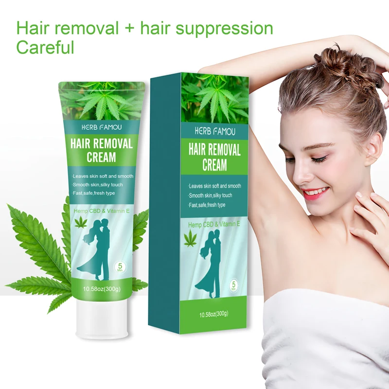 
HEBIQUAN Natural Quick Legs Permanent Armpit Private Parts Body Best Hair Removal Cream 