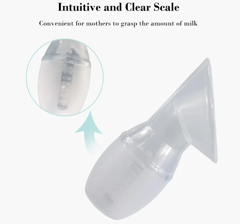 BPA Free Custom Lid Suction Milk Saver Silicone Manual Pump Breast Feeding Collector