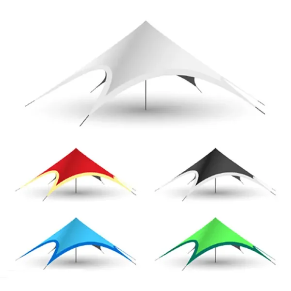 custom one peak stretch portable shade folding star tent spider tent