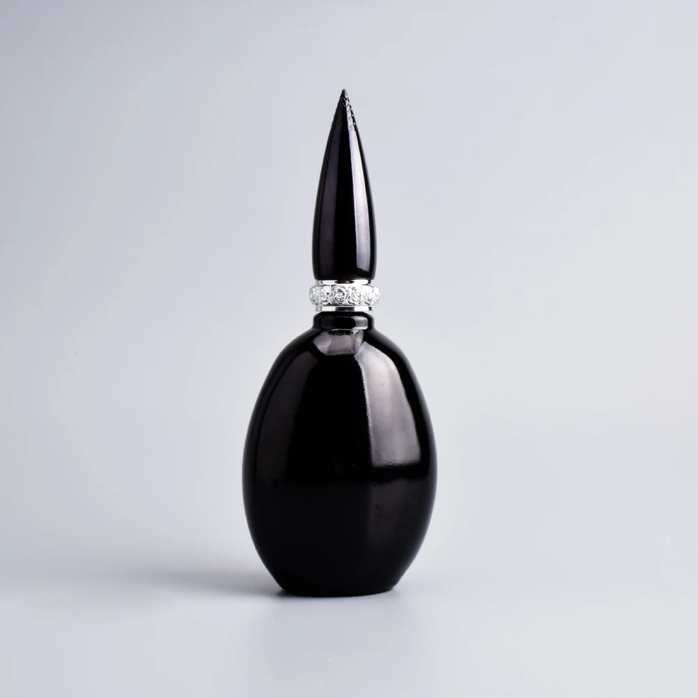 Special Design Matte Black Red Empty Glass Arabic 100ml Perfume Spray Bottle