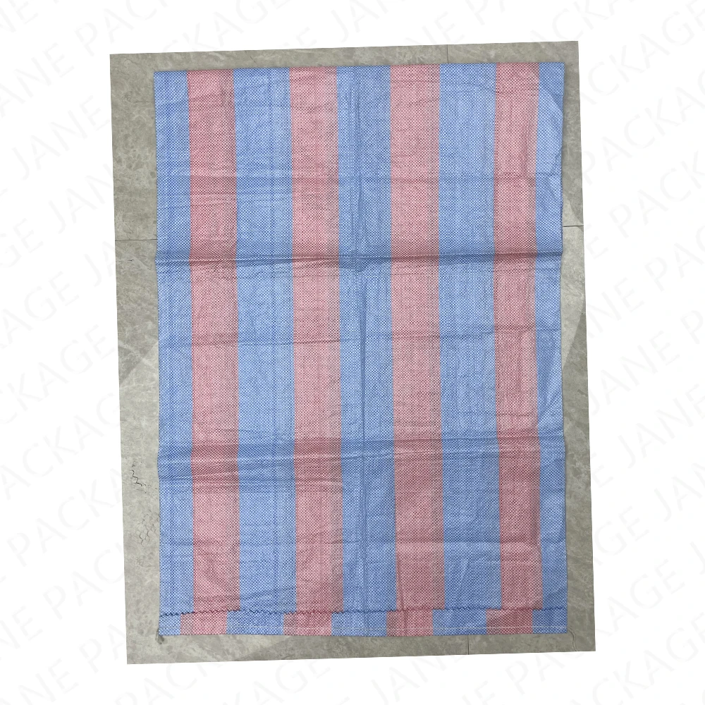 recycled pp big size sack 100kg 120kg red and blue mix weaving pp sack
