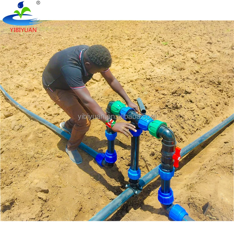 Drip pipes and fittings for irrigation poly 32 40 50 63 mm elbow compression fitting pp fitting irrigation system