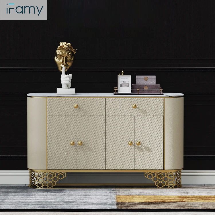 Современный роскошный обеденный aparador кухонный шкаф с клетка и денежный ящик из фибролитов средей плотности