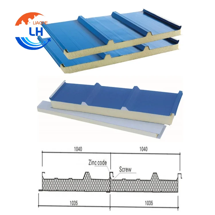 PU Sandwich Panel 16 mm Thickness Fireproof Sandwich Panel Thermal Insulation Sandwich Board For Cold Room