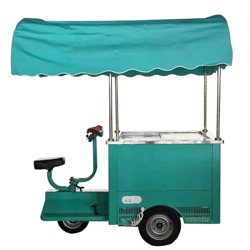 Lvke Electric type Ice cream cart with customized 1m Freezer 220v/110v/48V DC for Italian ice cream customized ice cream holder