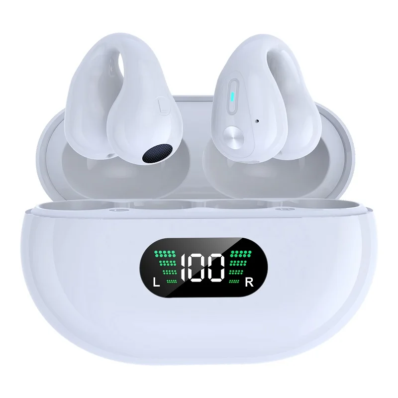 2023 New Hot Ear Clip Headphone YYK Q80 Bone Conduction BT5.3 Touch Clip-on Wireless Headsets for Ambie Earbuds