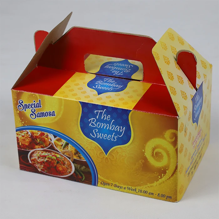 Азиатский рынок Samosa коробка с ручкой для пельменей