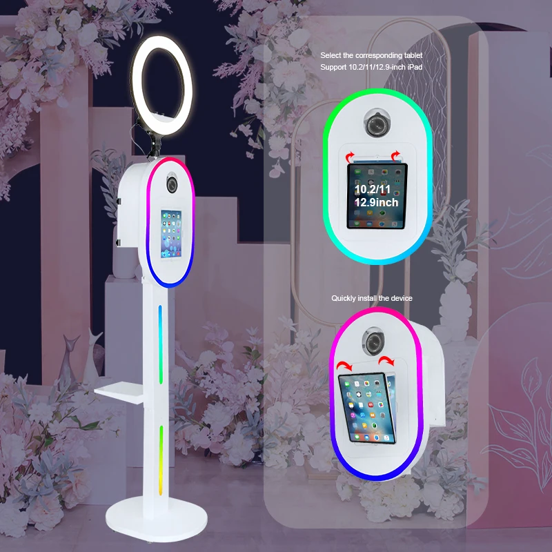 Wedding Party Portable Sharing Station Manual Selfie Kiosk Instant Metal Photo Booth Shell For Ipad And DSLR  Photobooth