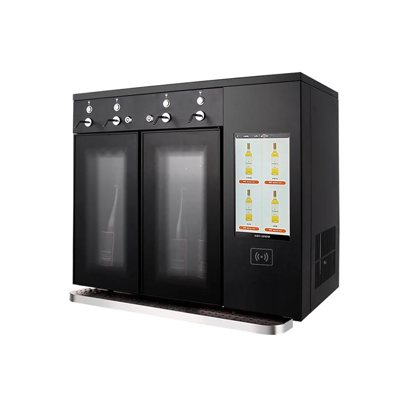 Black Color Wine Display Cabinet OEM/ODM Cooler Refrigerator Wine For Sale