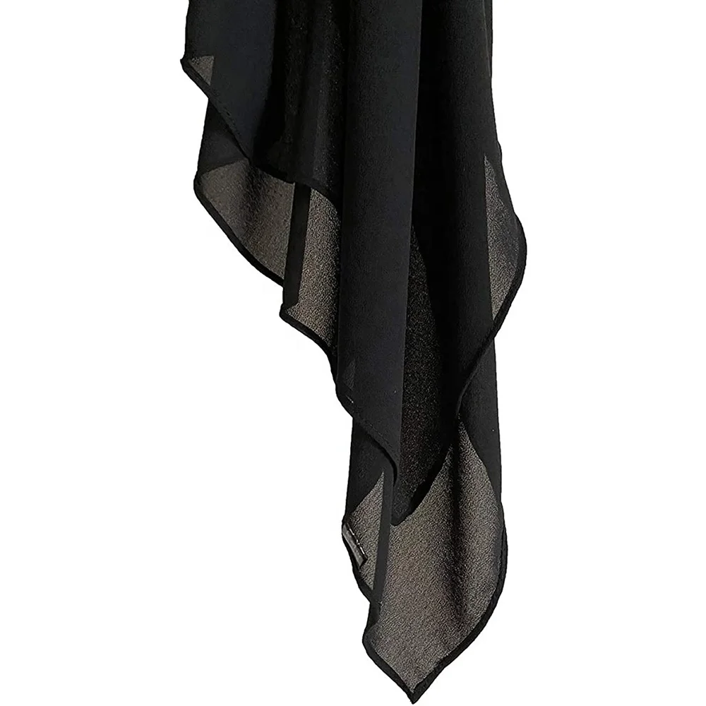 High Quality Cheap Plain Polyester Pearl Chiffon Fashionable Muslim Women Long Hijab Scarves Scarf
