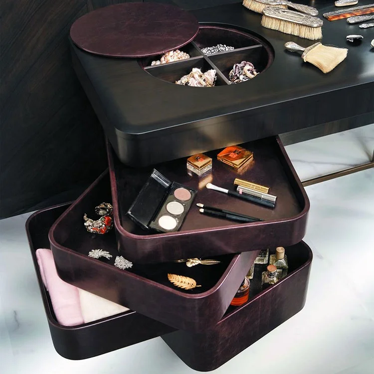 Bedroom Furniture Factory Price Vanity Dressing Table With Mirror and Stool With Storage Multi-function