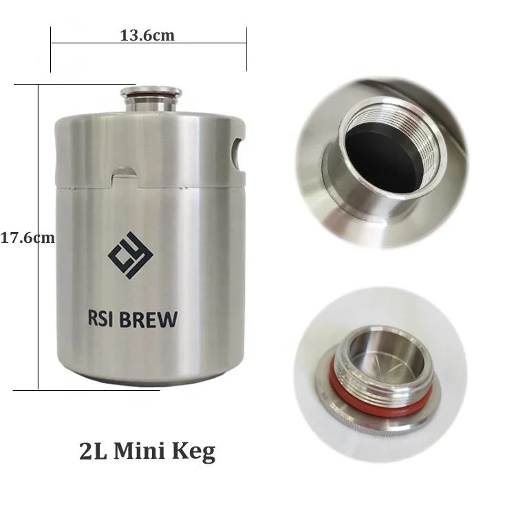 2L stainless steel mini  beer Keg mini barrel beer keg 2 litre beer keg