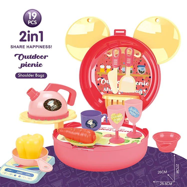 YR86349 Fashion Morandi  color miniature cooking role play game happy kitchen toys cooking kids kitchen sets toys