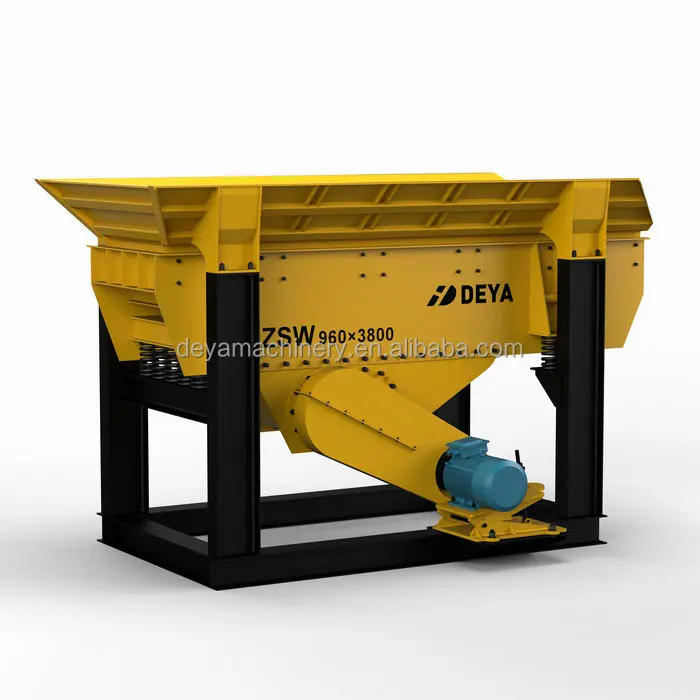 vibrating grizzly feeder with hopper for mining use