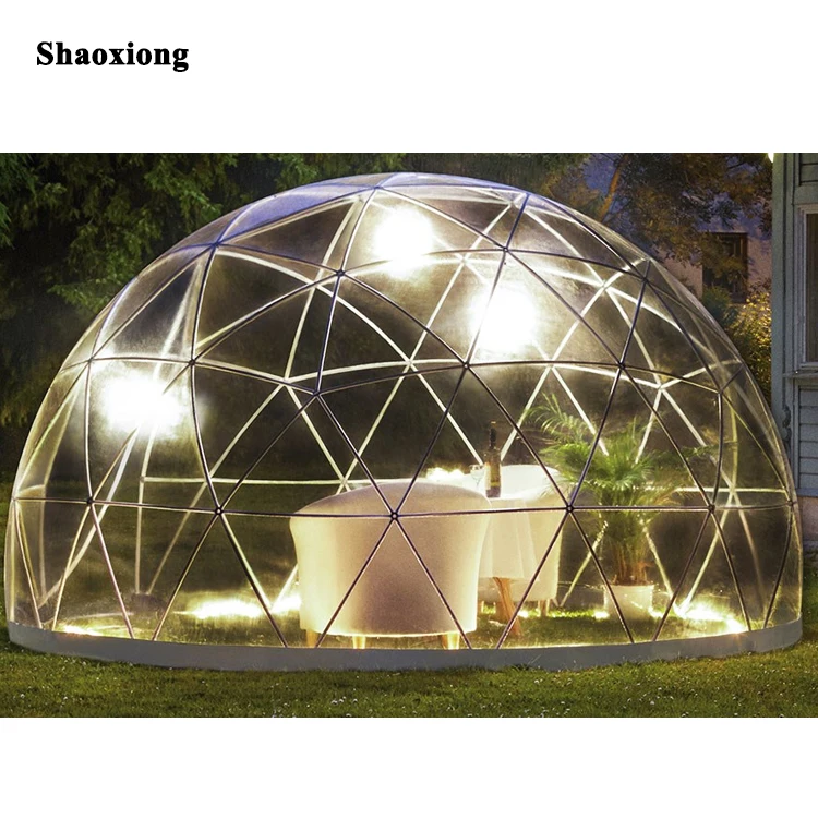 Большая поливинилхлоридная прозрачная купольная палатка Igloo для сада дома курорта геодезические купольные палатки улицы отеля продажи