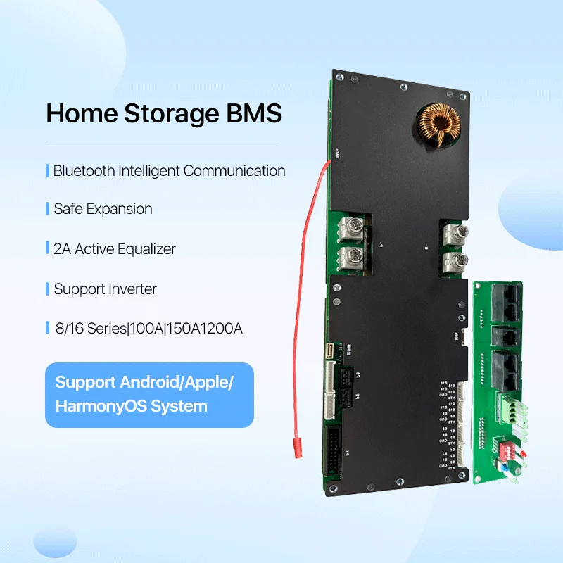 Аккумулятор LifePO4 4S 12 В 8S 24 16S 48 смарт-аксессуары BT модуль ЖК-дисплей экран UART 485 может кабель SOC активный эквалайзер