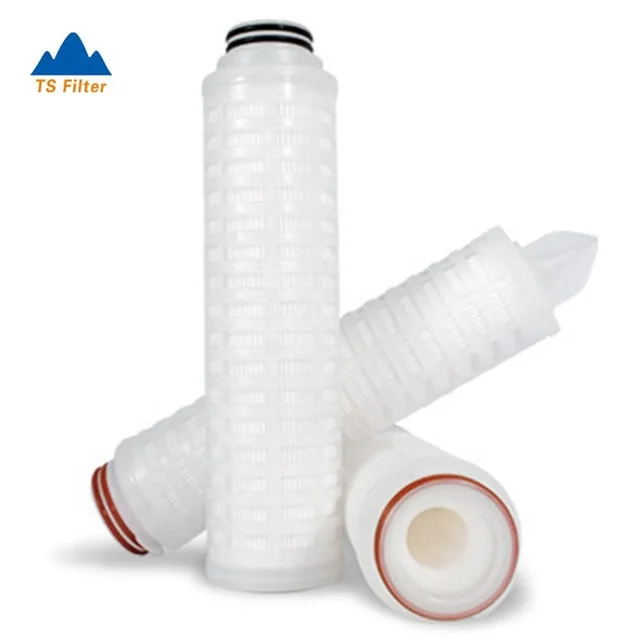 High Dirt Holding Capacity 20' 3um Glass Fiber GF Pleated Filter Cartridge for Removal of Protein Aggregates in Cell Cultures