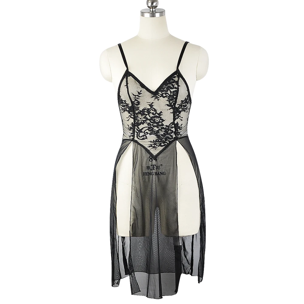 High Quality RTS Wholesale Women Sexy Lingerie Lace Sleepwear beautiful Nightwear Women Slip