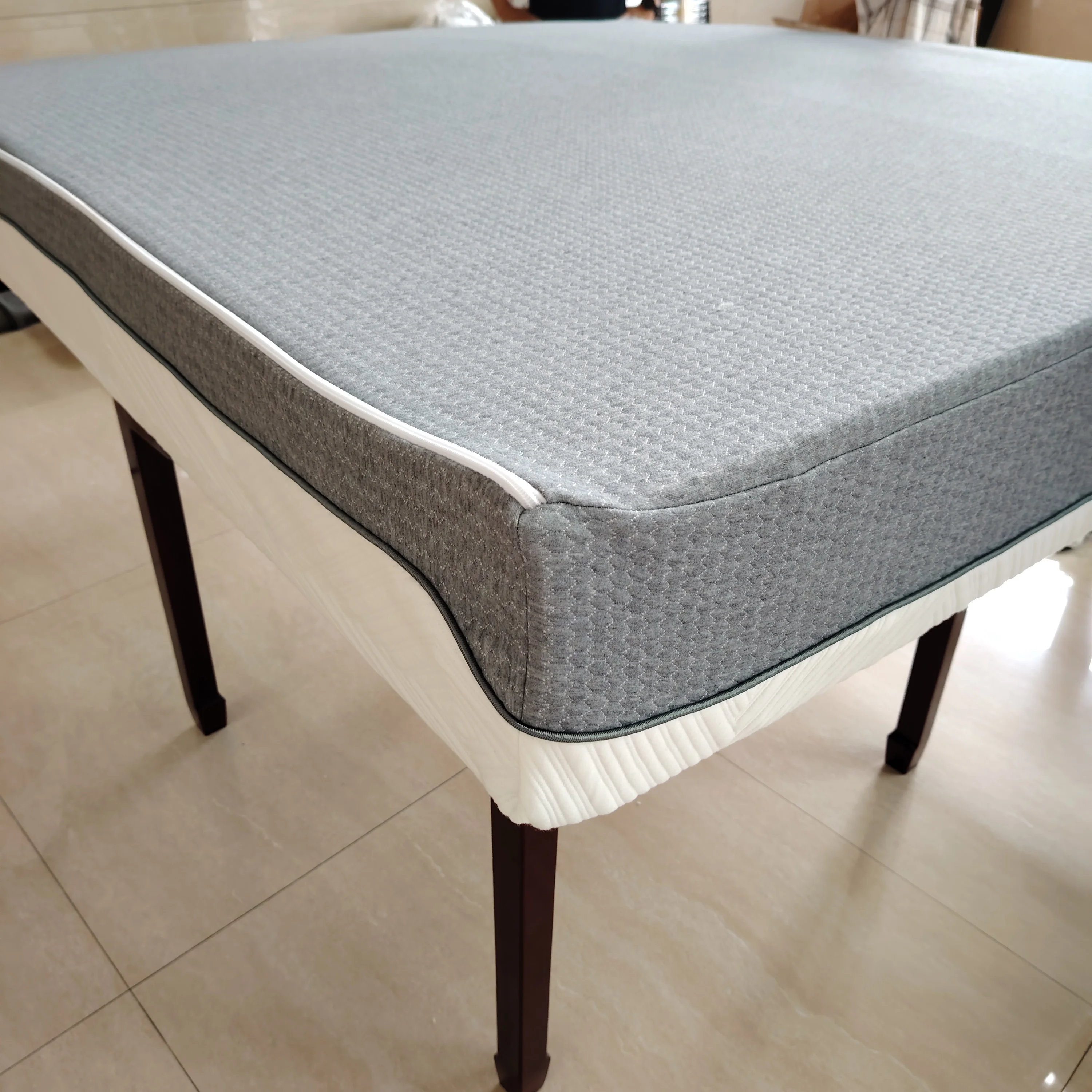 Whole Sale White Jacquard Knitted Mattress  Fabric Mattress Cover for Mattress