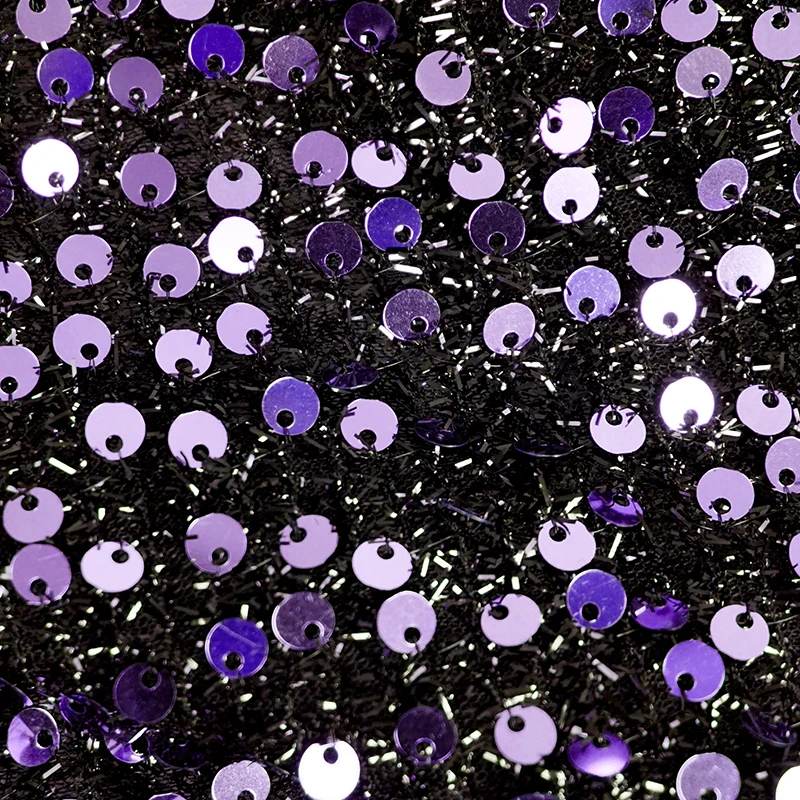 Hot selling stretchable polyester velvet fabric sequins gorgeous glitter velvet fabric with sequins for women